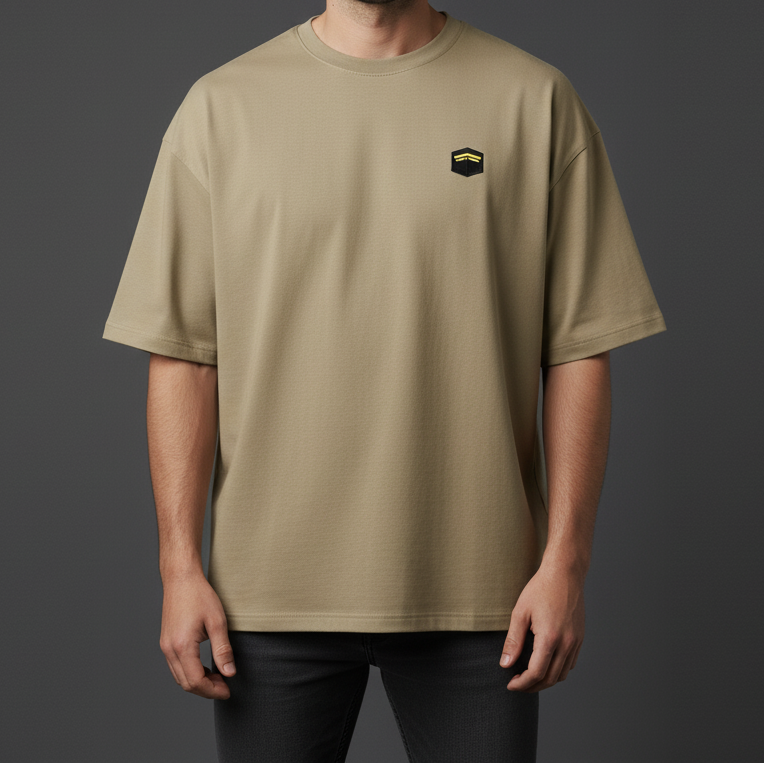 Mens Premium Drop Shoulder- Beige